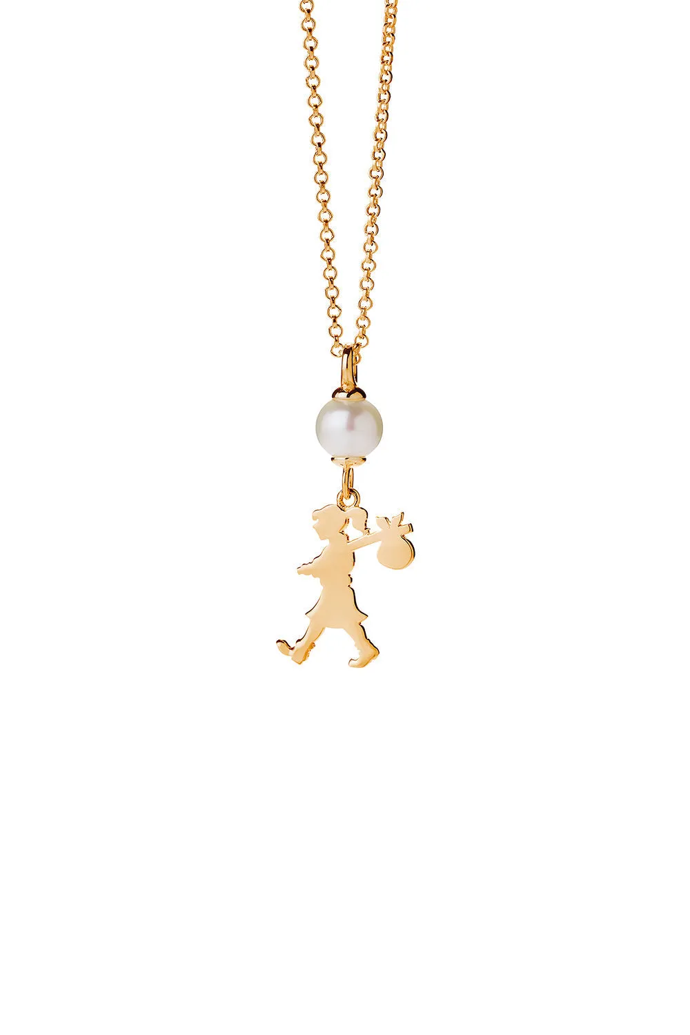 Girl and the Pearl Necklace Gold sold by Karen Walker
