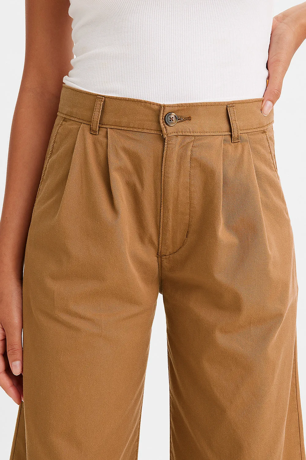 High Rise Pleated Trousers Foxtrot Brown sold by Karen Walker product image thumbnail 2