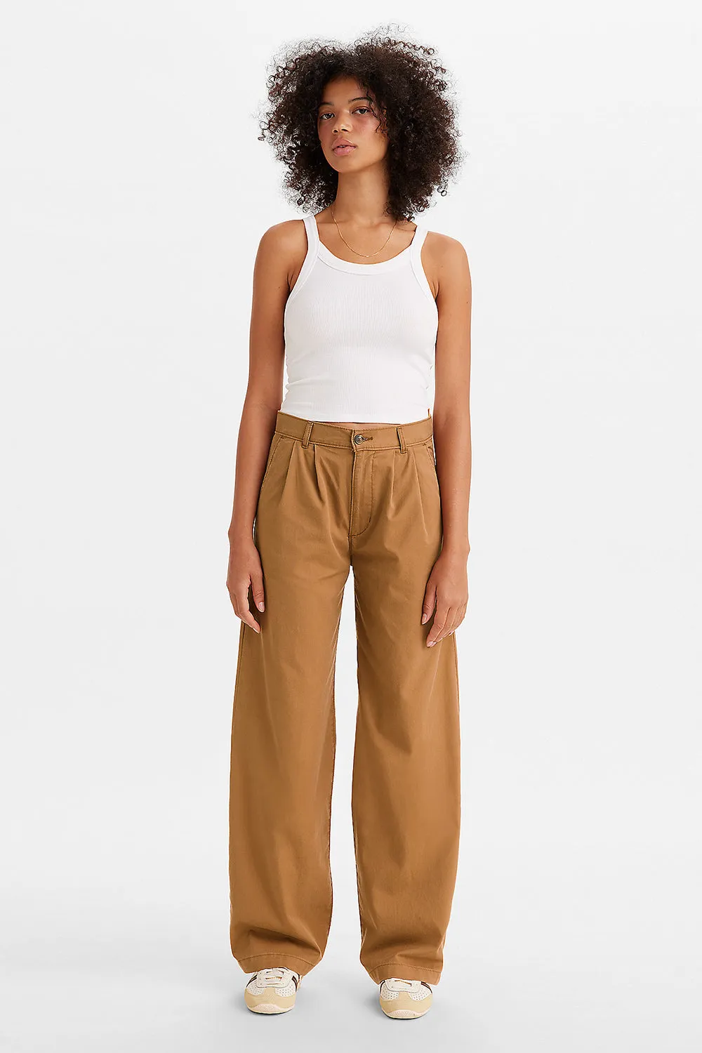 High Rise Pleated Trousers Foxtrot Brown sold by Karen Walker