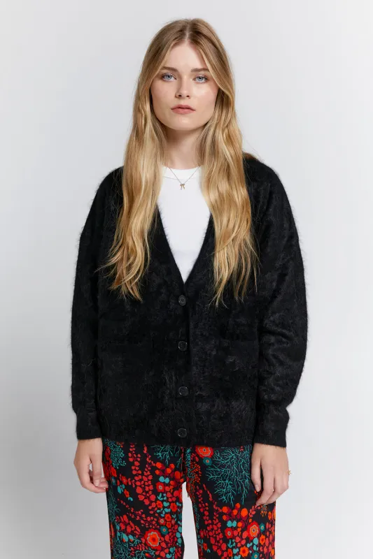 Suki Cashmere Cardigan Black sold by Karen Walker