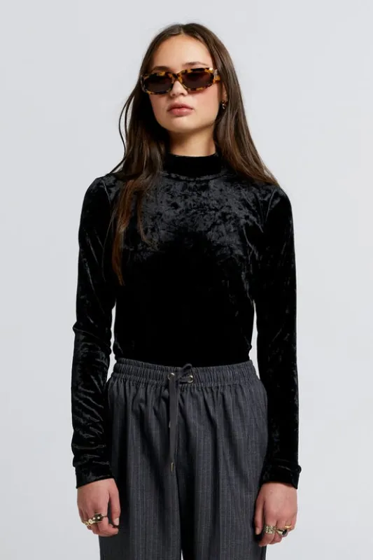 Electric Velvet Turtleneck Black sold by Karen Walker