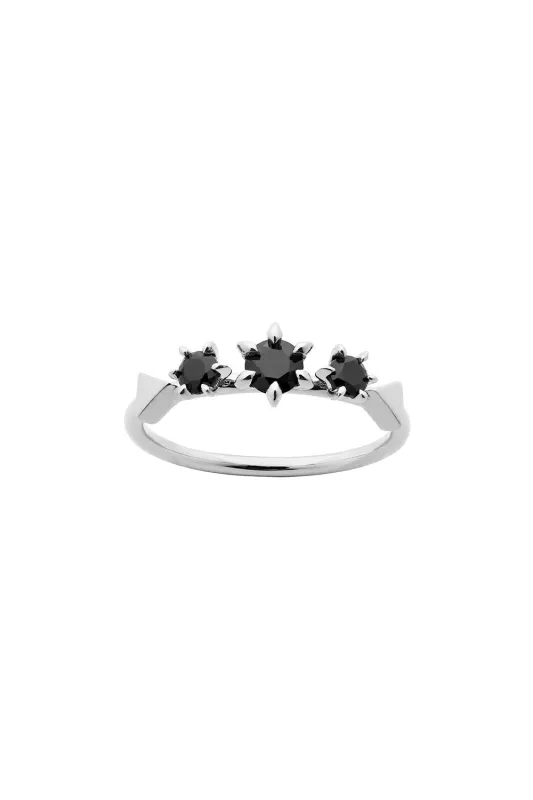 Baroque Ring Silver Onyx sold by Karen Walker