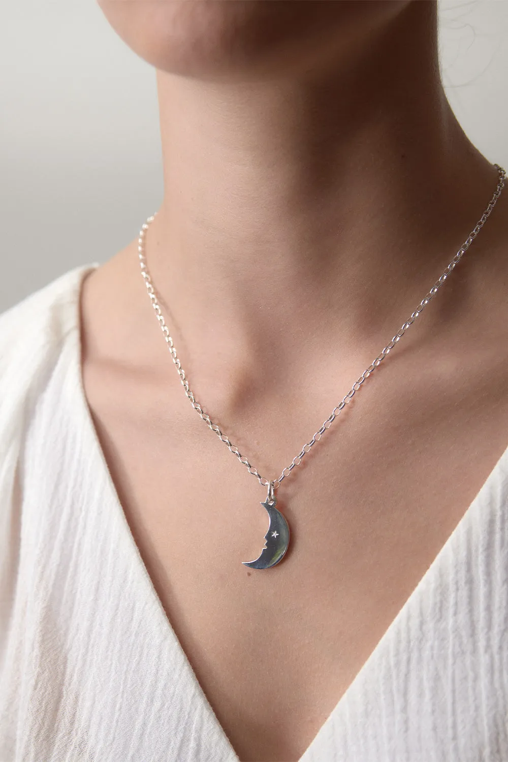 Moon Pendant Silver sold by Karen Walker