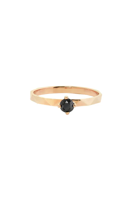 Believer Ring, Gold, Black Diamond sold by Karen Walker
