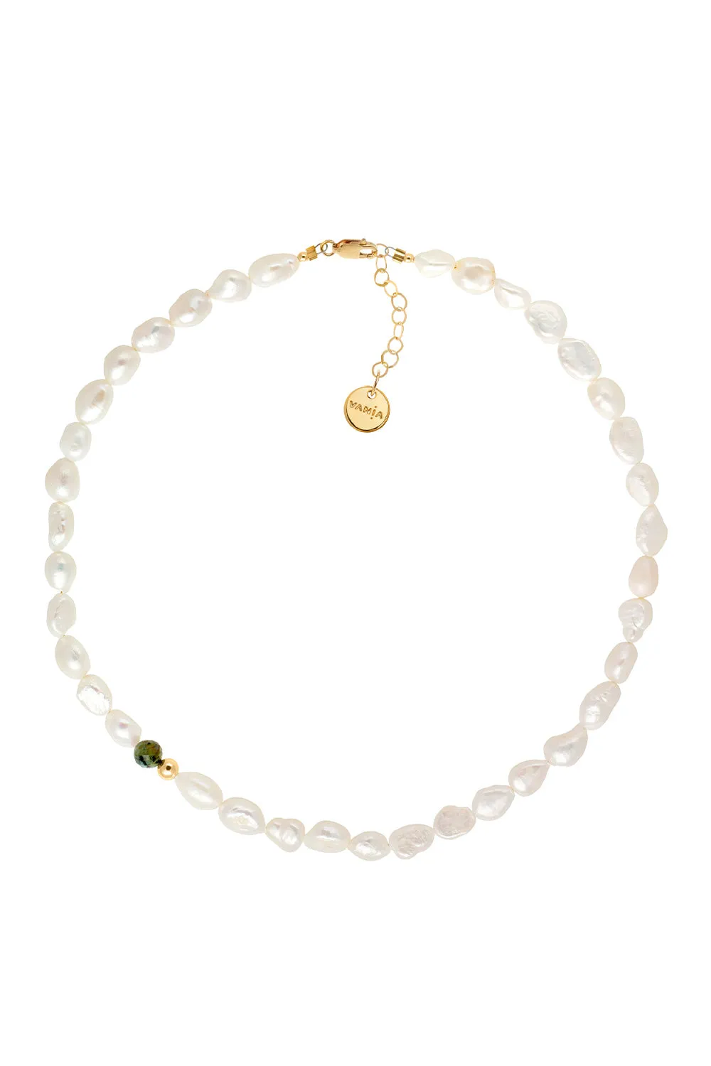 Large Pearl with Turquoise Necklace sold by Karen Walker