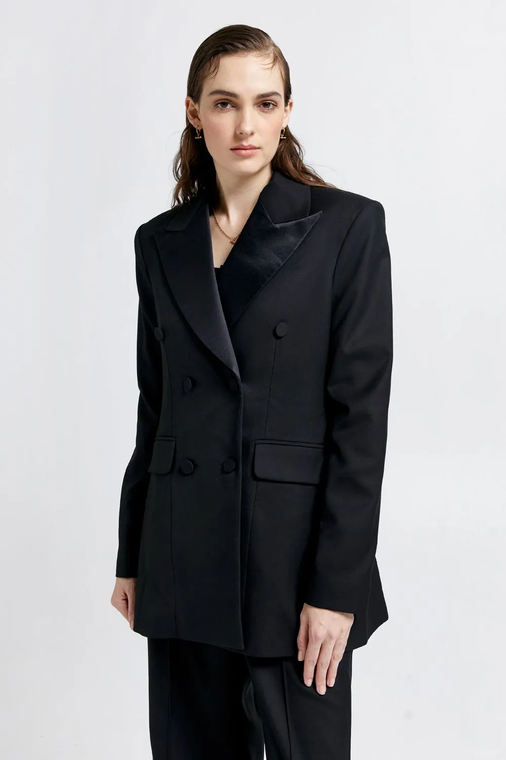 Tuxedo Double Breasted Blazer Black sold by Karen Walker product image thumbnail 4