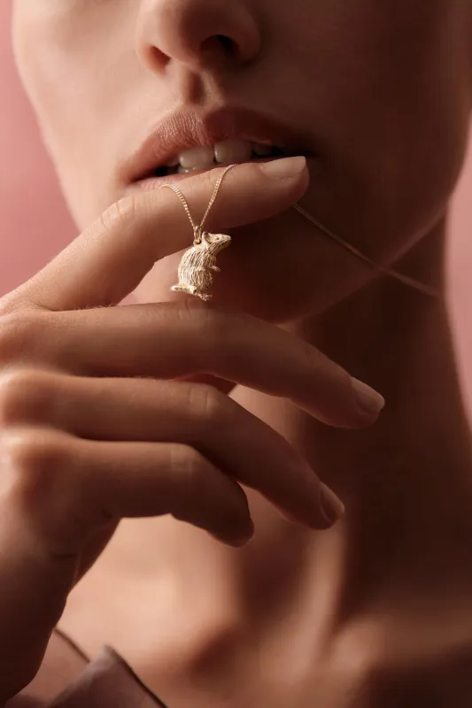 Rat Necklace Gold sold by Karen Walker