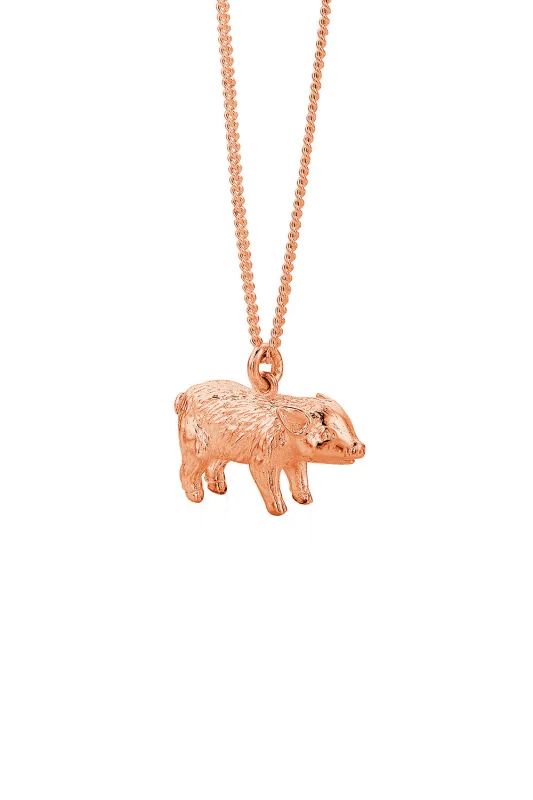 Pig Necklace Rose Gold sold by Karen Walker