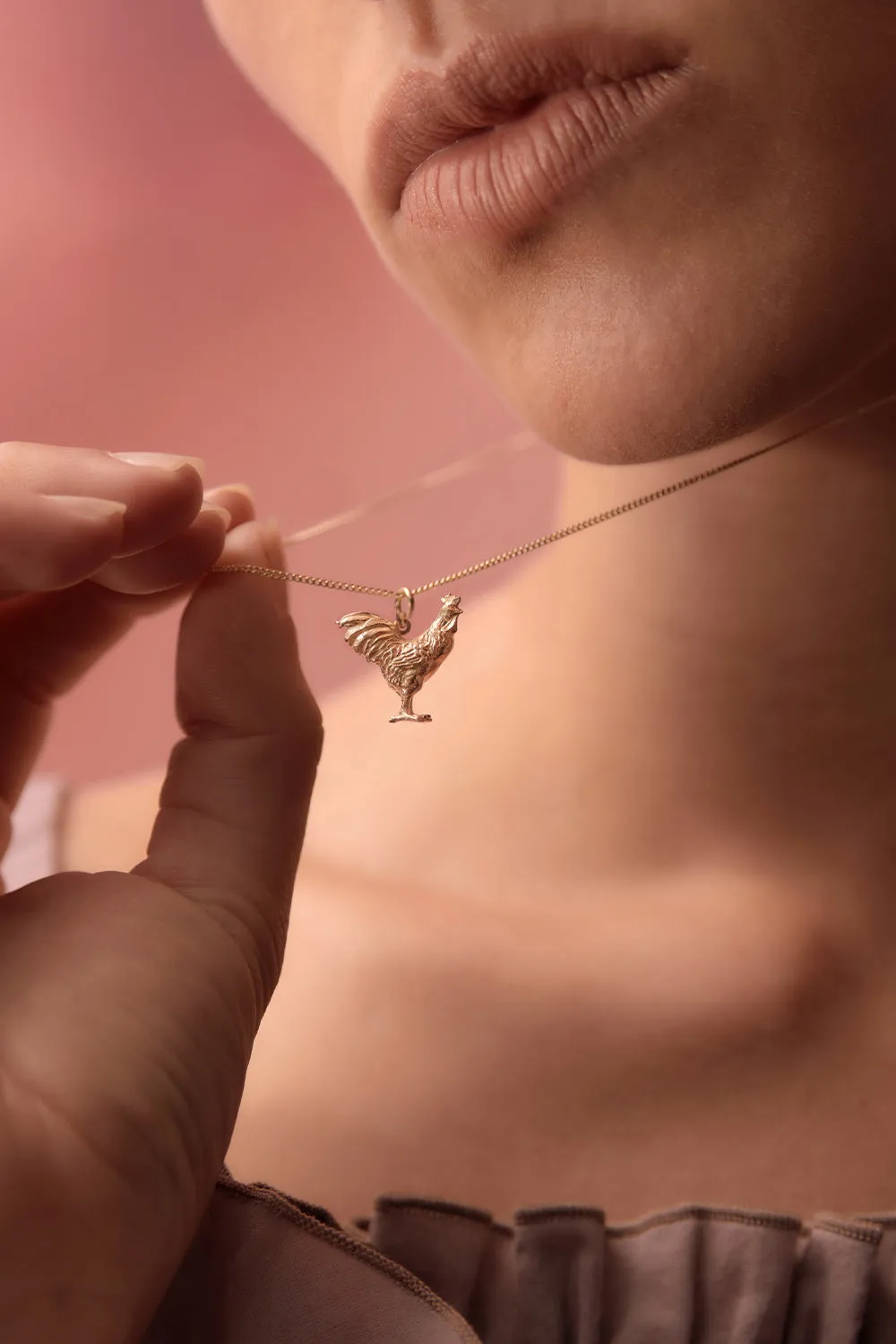 Rooster Necklace Gold sold by Karen Walker