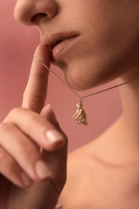 Monkey Necklace Gold sold by Karen Walker