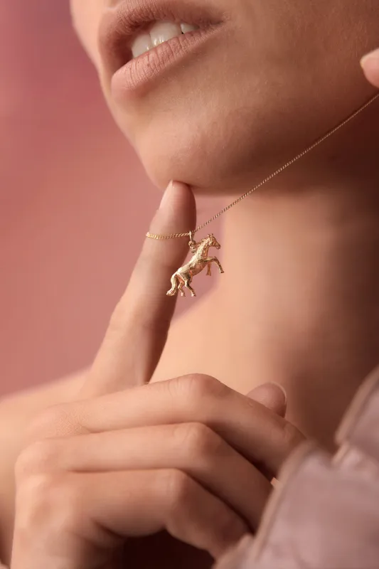 Horse Necklace Gold sold by Karen Walker