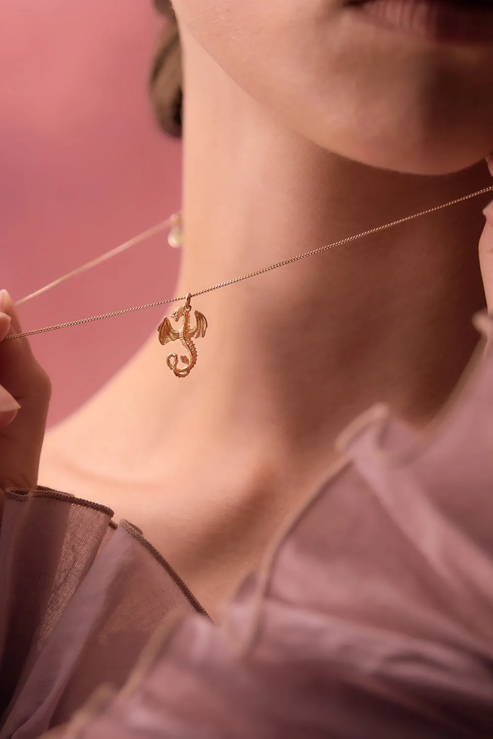 Dragon Necklace Gold sold by Karen Walker