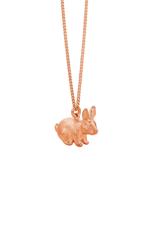 Rabbit Necklace Rose Gold sold by Karen Walker