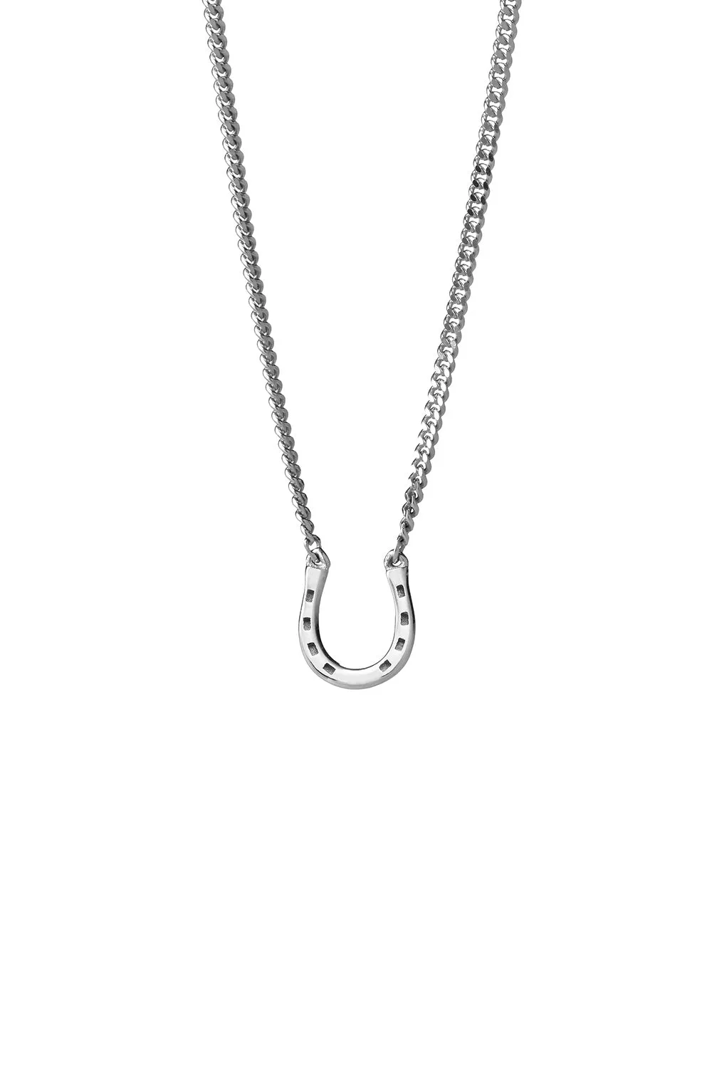 Mini Horseshoe Necklace Silver sold by Karen Walker
