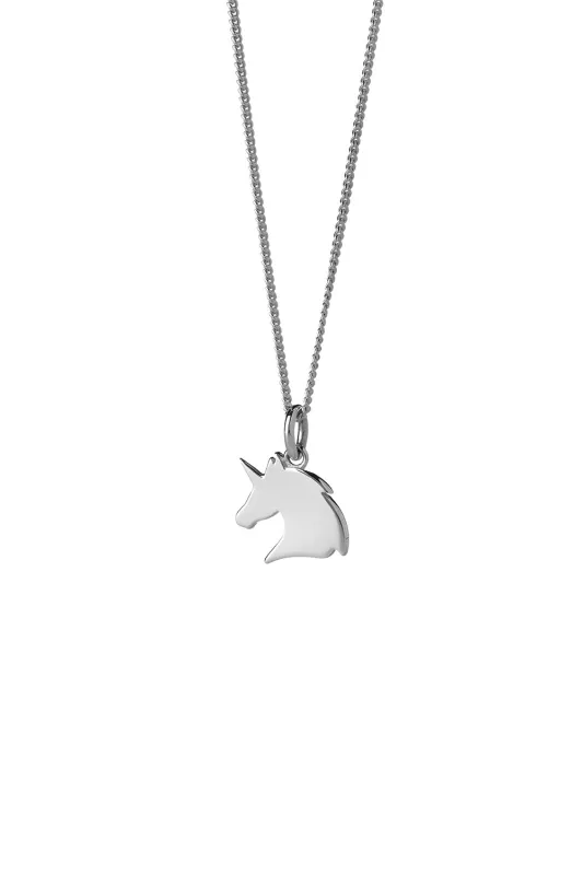 Mini Unicorn Necklace Silver sold by Karen Walker