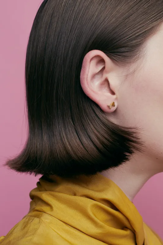 Mini Butterfly Studs Gold sold by Karen Walker