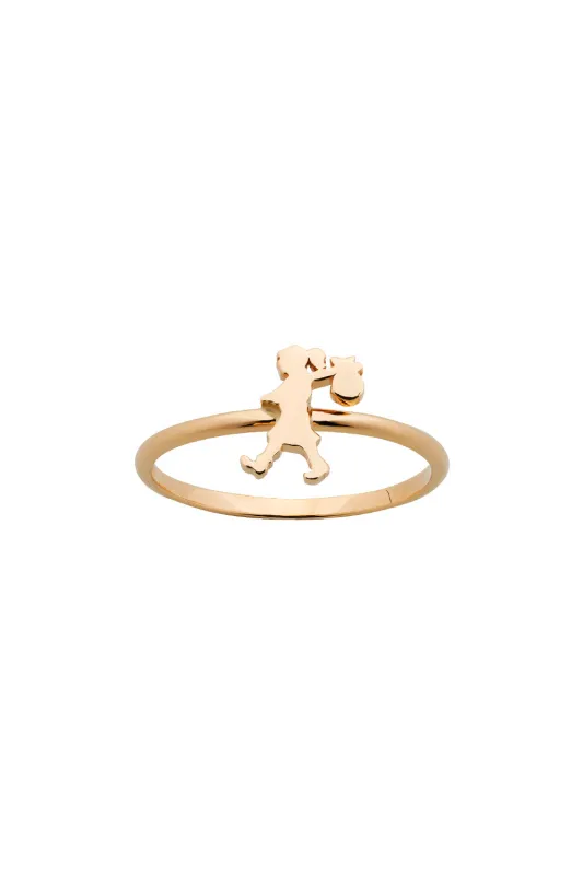 Mini Runaway Girl Ring Gold sold by Karen Walker