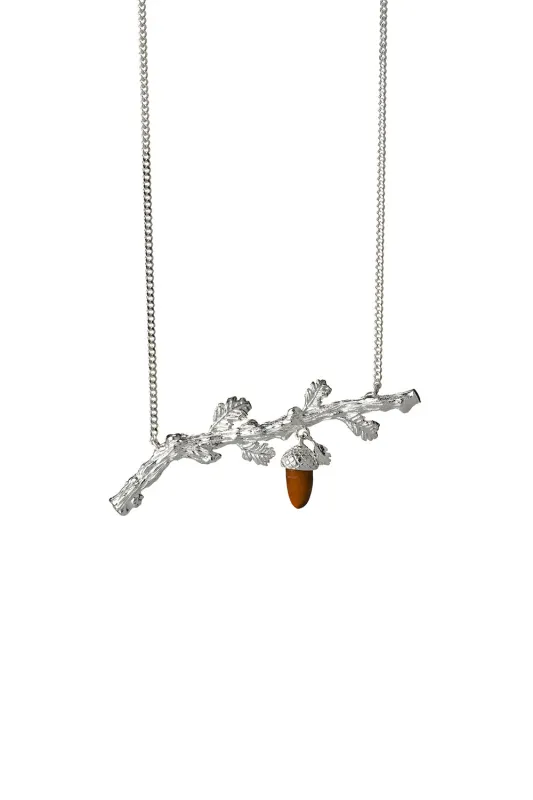 Oak Branch Necklace Silver sold by Karen Walker