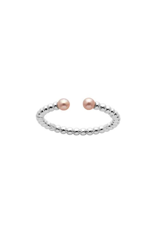 Split Wisdom Pearl Ring Silver sold by Karen Walker