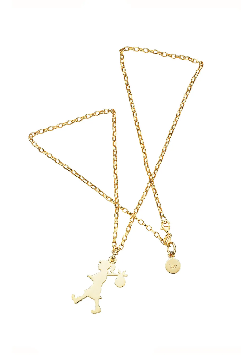 Runaway Girl Large Pendant Gold sold by Karen Walker product image thumbnail 2