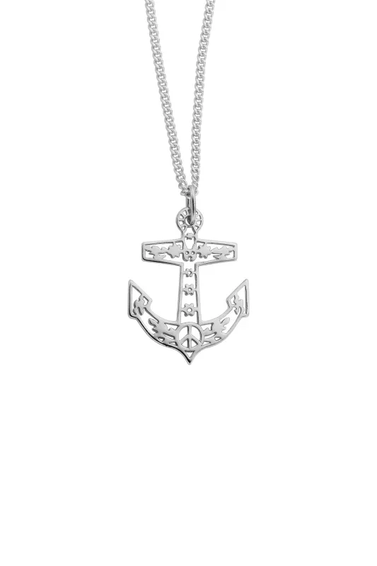 Filigree Anchor Pendant Silver sold by Karen Walker