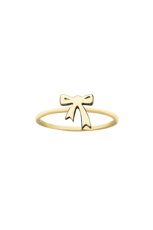 Mini Bow Ring Gold sold by Karen Walker