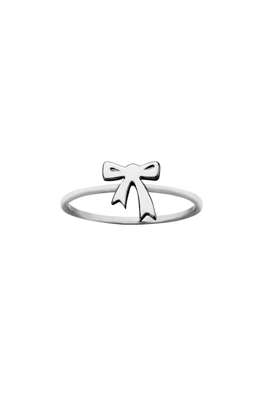 Mini Bow Ring Silver sold by Karen Walker