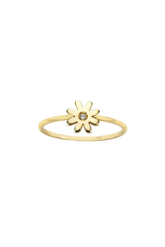 Mini Daisy Ring Gold sold by Karen Walker