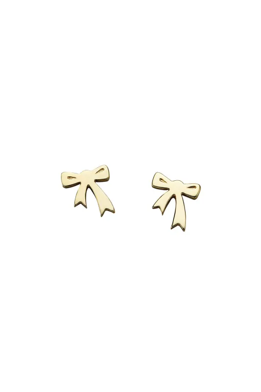 Mini Bow Studs Gold sold by Karen Walker