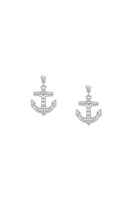 Filigree Anchor Studs Silver sold by Karen Walker