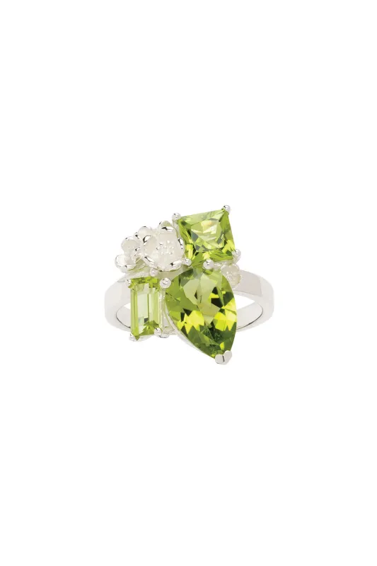 Rock Garden Ring Silver & Peridot sold by Karen Walker