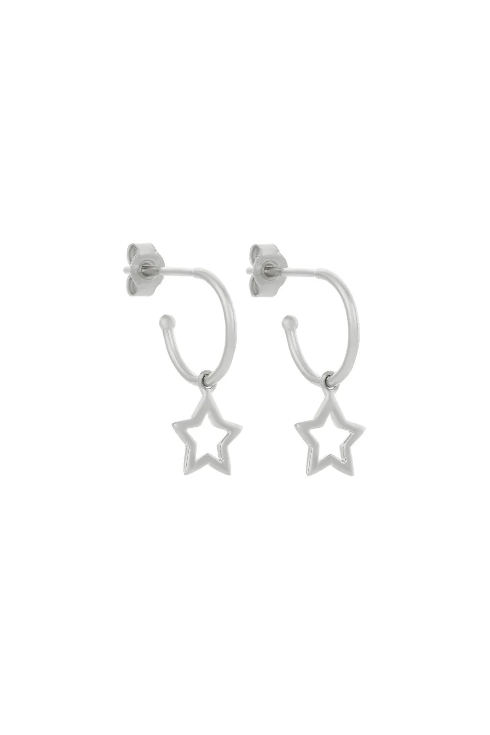 Star Hoop Earrings Silver sold by Karen Walker product image thumbnail 2