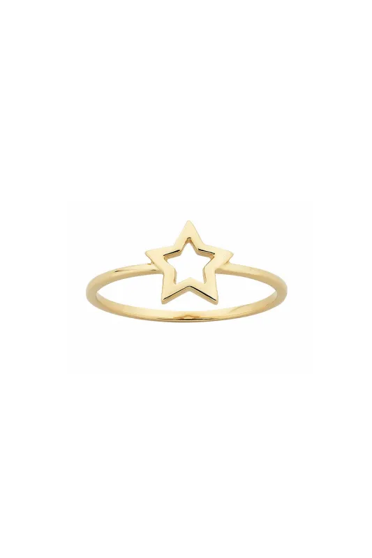 Mini Star Ring Gold sold by Karen Walker