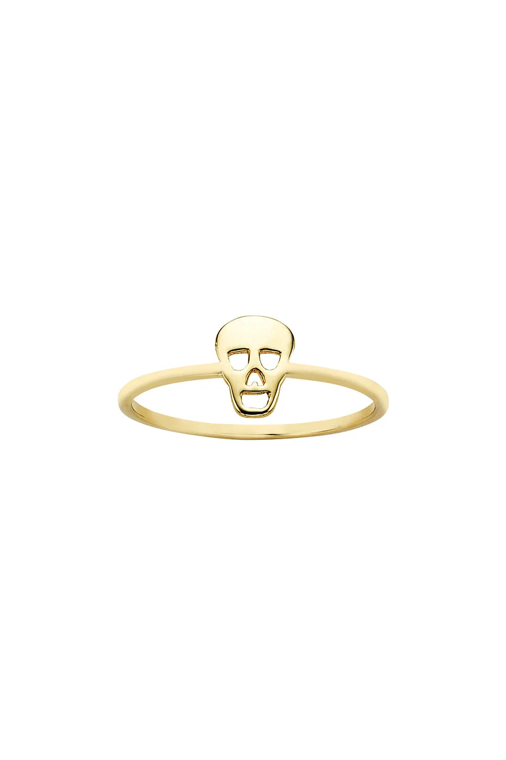 Mini Skull Ring Gold sold by Karen Walker