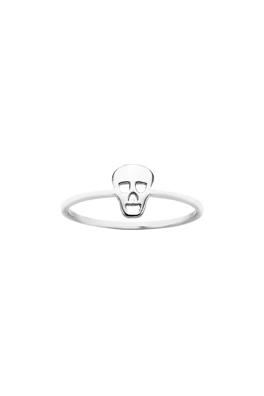 Mini Skull Ring Silver sold by Karen Walker