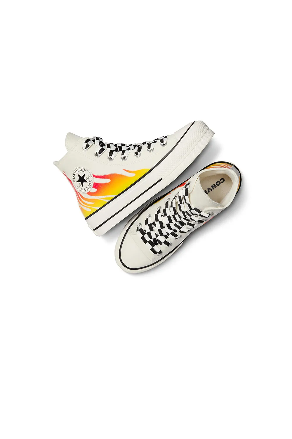 Chuck Taylor All Star Lift Platform Flames High Top Egret sold by Karen Walker product image thumbnail 2