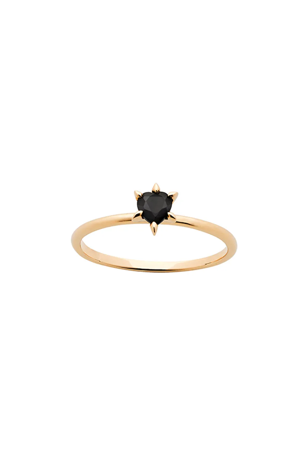 Cupid's Heart Mini Ring Gold Onyx sold by Karen Walker