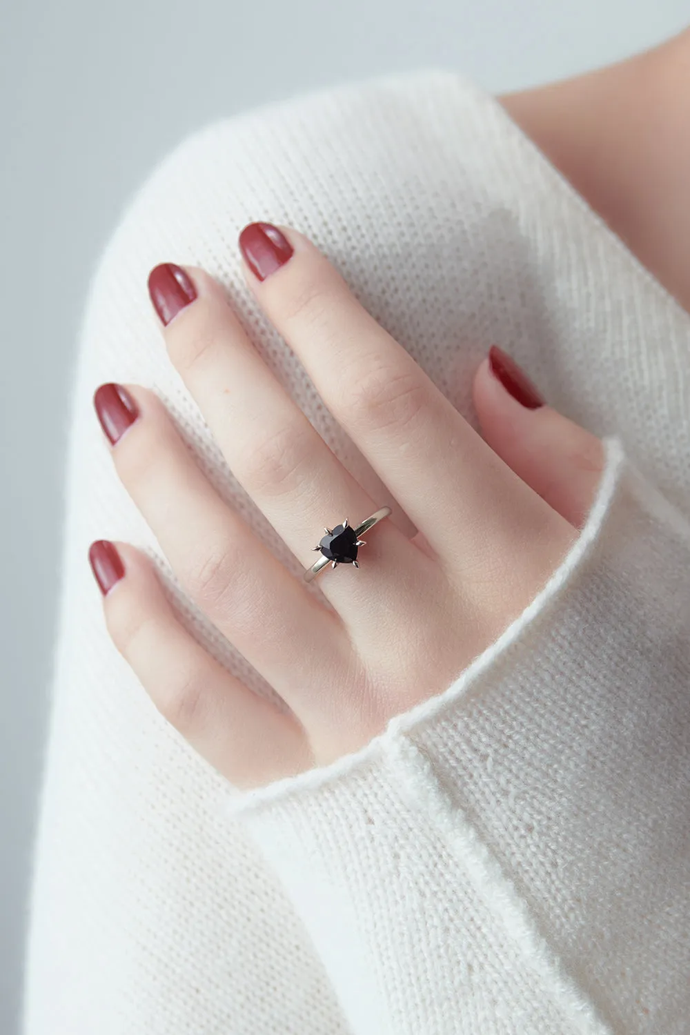 Cupid's Heart Ring Silver Onyx sold by Karen Walker product image thumbnail 2