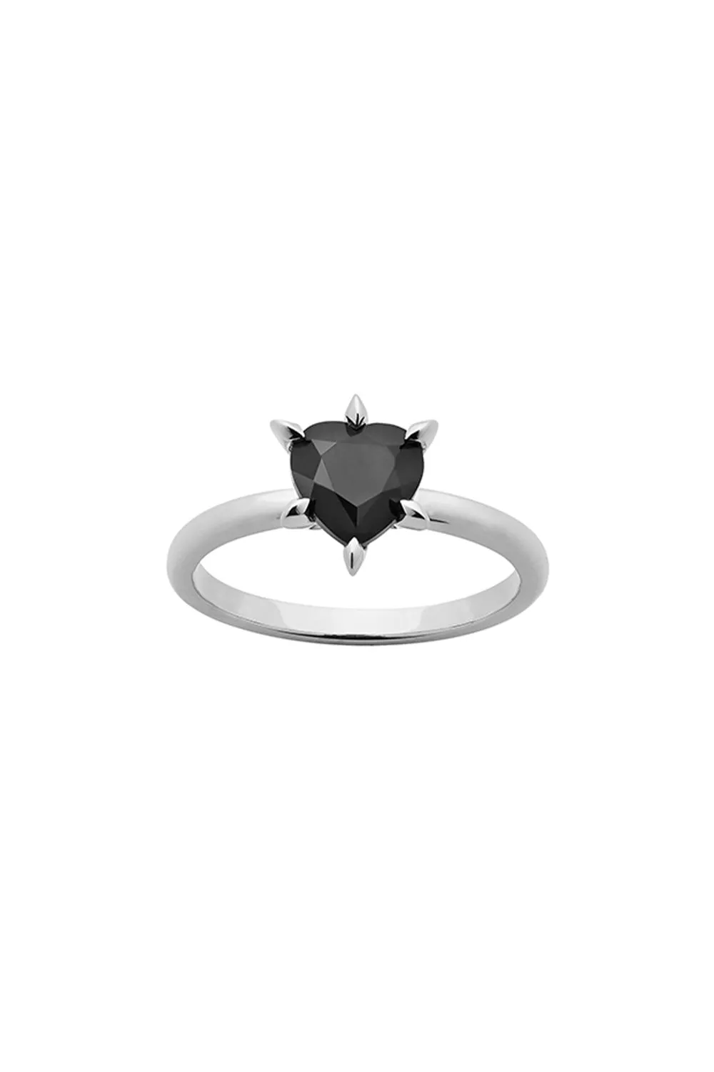 Cupid's Heart Ring Silver Onyx sold by Karen Walker