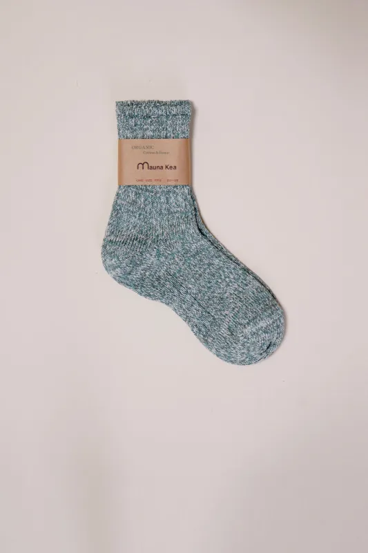 Organic Low Gauge Pastel Rib Socks Mint sold by Karen Walker