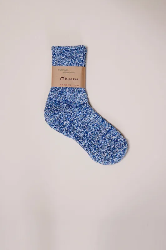 Organic Low Gauge Pastel Rib Socks Sky sold by Karen Walker