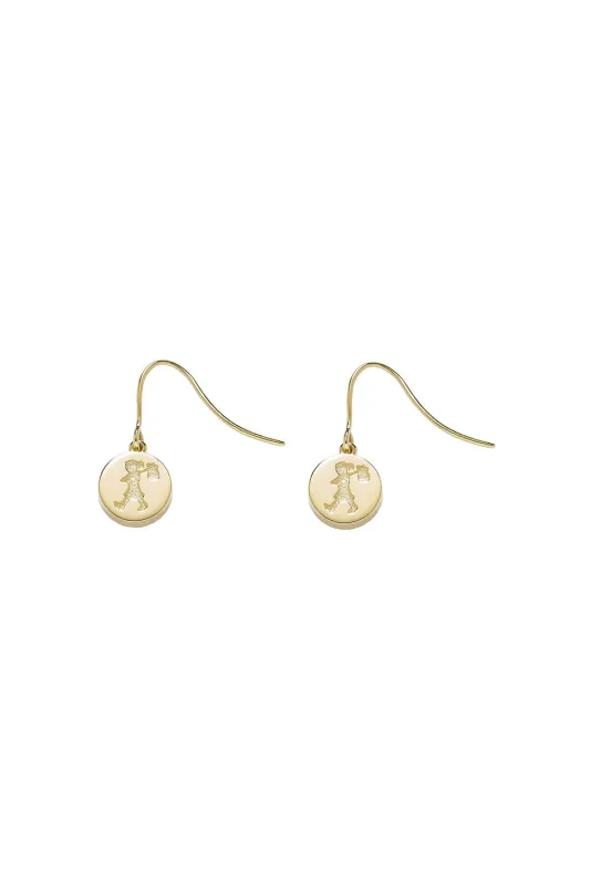Runaway Stamp Earrings Gold sold by Karen Walker