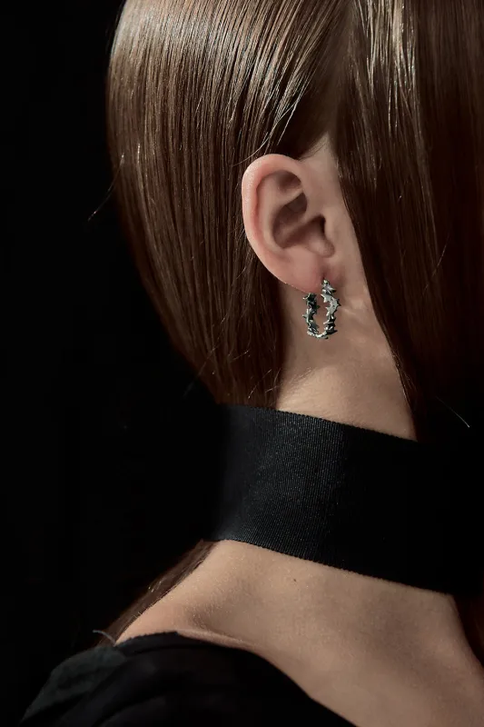 Supernova Hoops Silver sold by Karen Walker