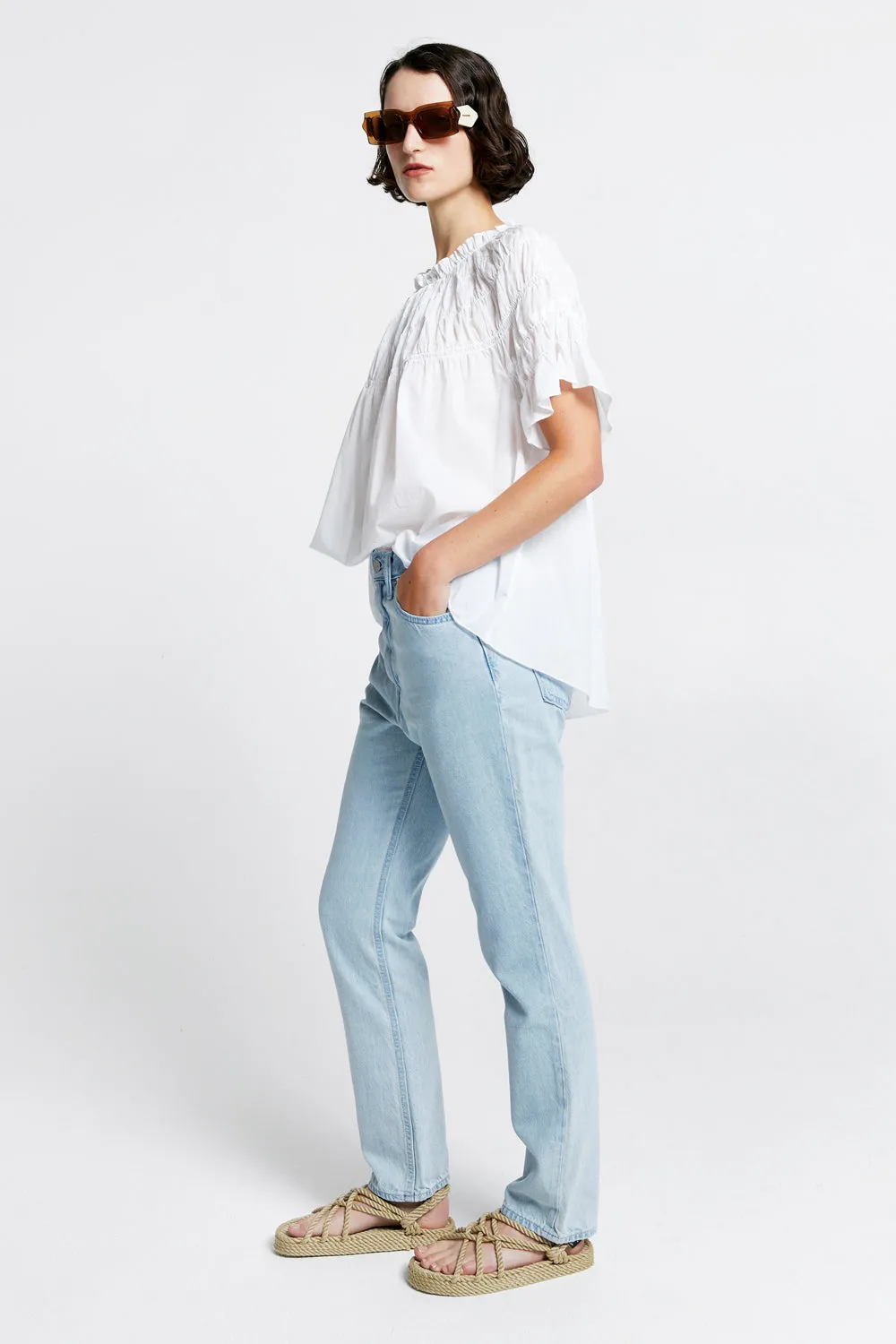 Wellthread® '70s High Straight Jeans Faded Violet Wipeout sold by Karen Walker product image thumbnail 2