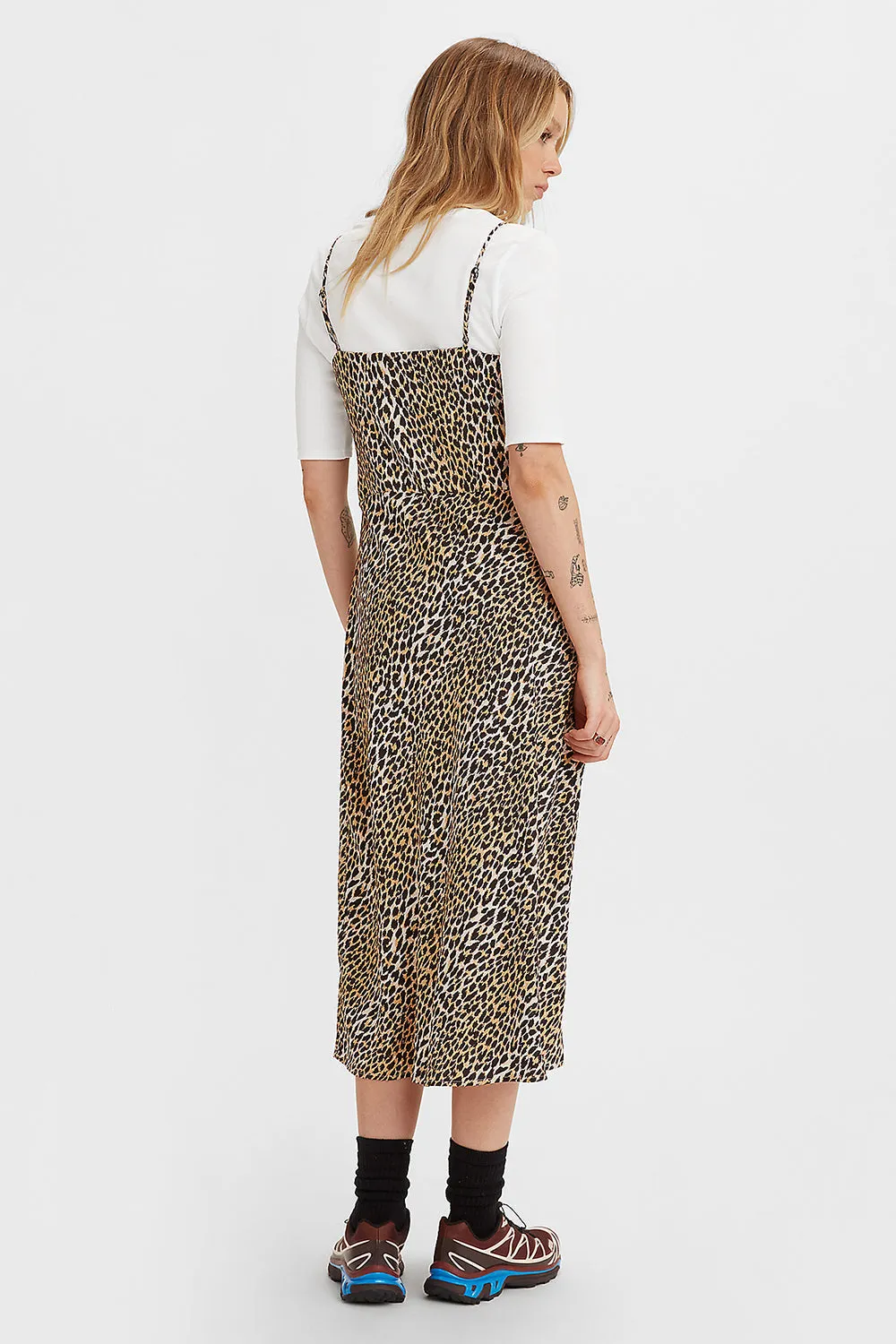 Marietta Slip Dress Classic Leopard Whitecap Gray sold by Karen Walker product image thumbnail 2