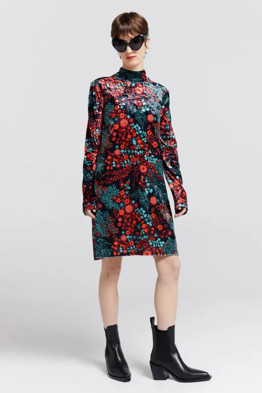 Electric Velvet Dress Black Multi sold by Karen Walker