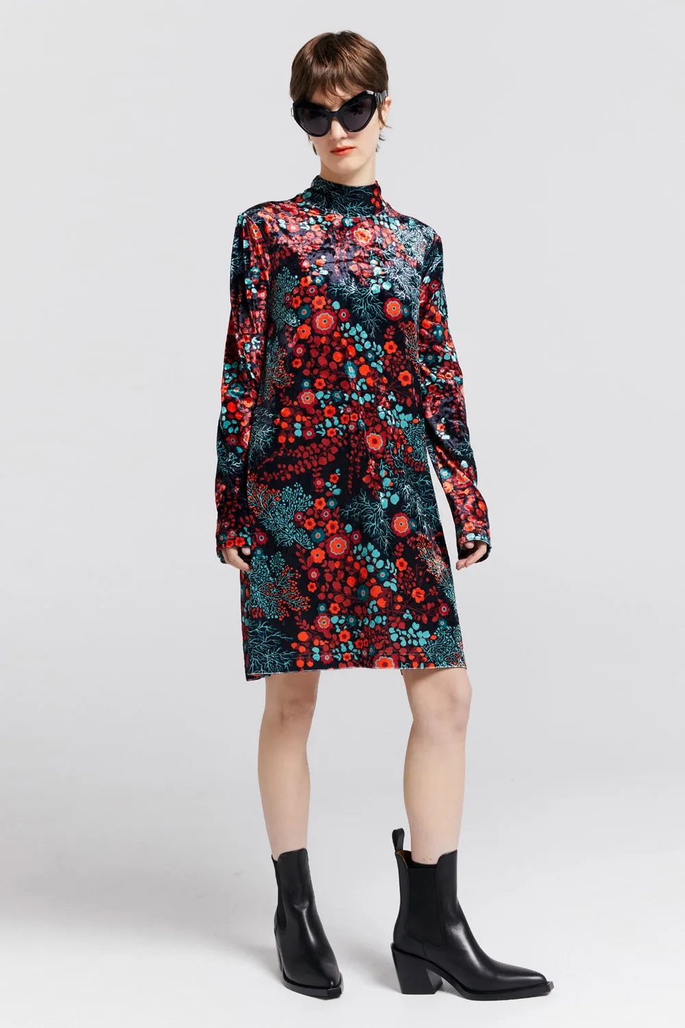 Electric Velvet Dress Black Multi sold by Karen Walker