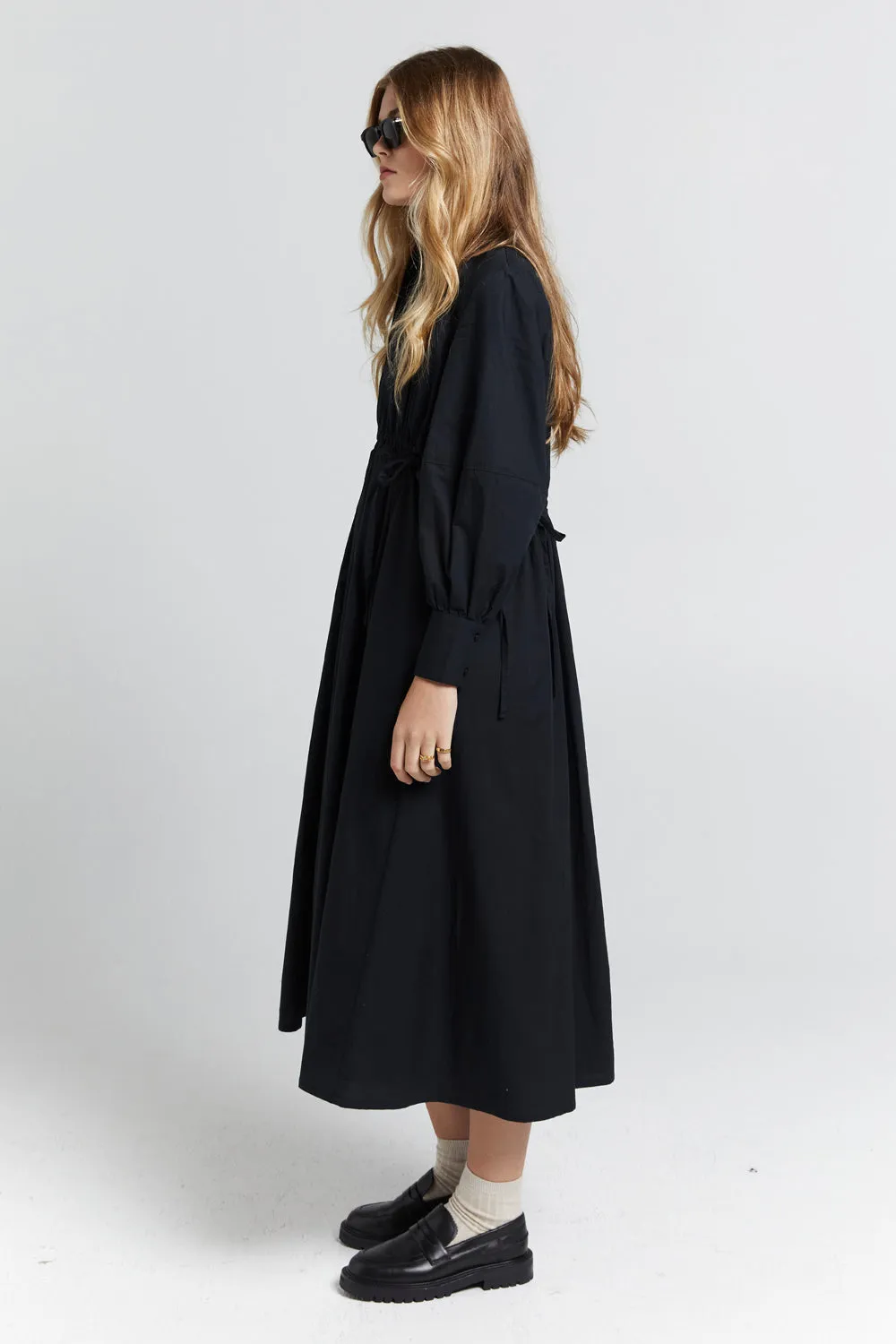 Hiruma Organic Cotton Shirt Dress Black sold by Karen Walker product image thumbnail 2