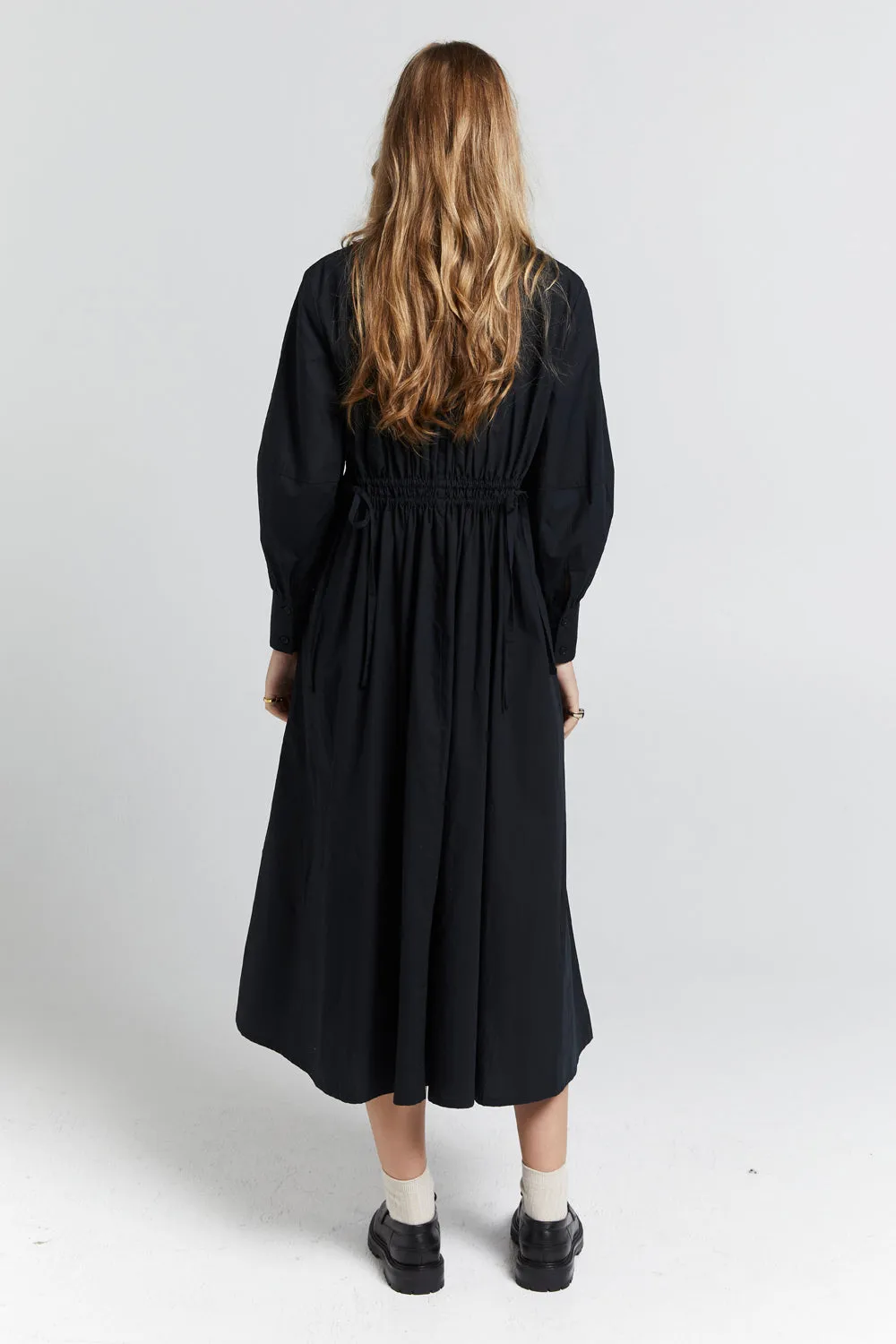 Hiruma Organic Cotton Shirt Dress Black sold by Karen Walker product image thumbnail 3