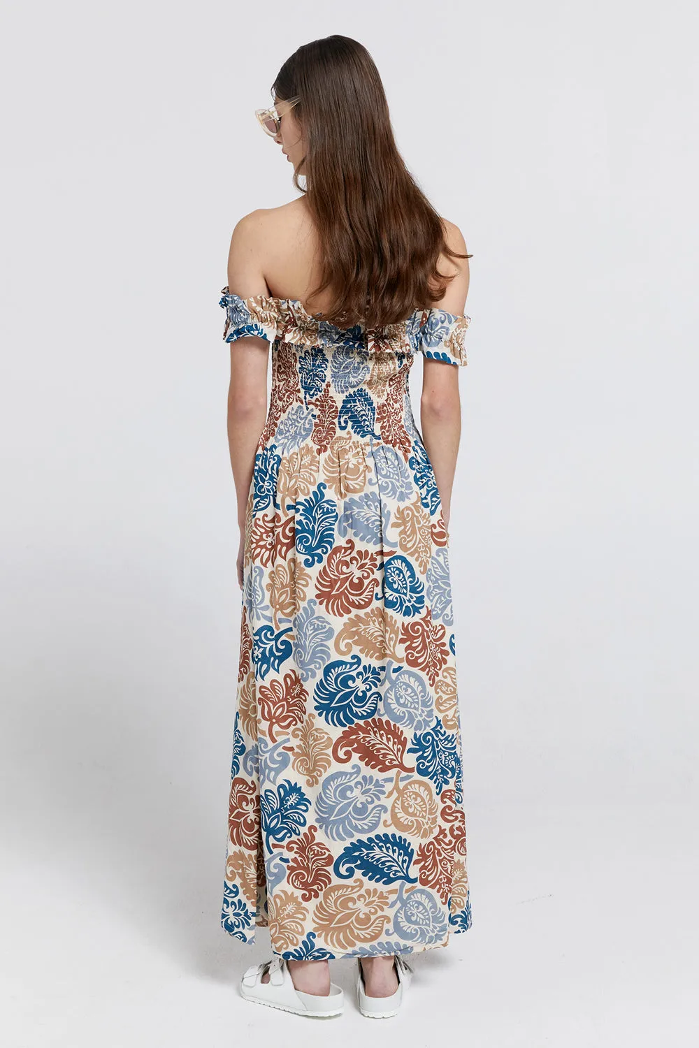 Sessile Organic Cotton Halter Dress Sand Multi sold by Karen Walker product image thumbnail 2